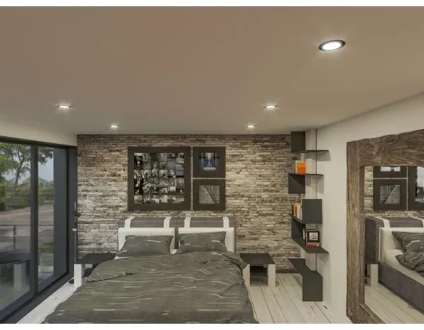 LED Podhľadové svietidlo LED/18W/230V 3000K pr. 11,5 cm čierna