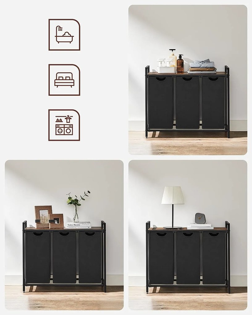 Kôš na bielizeň Vasagle File 114 l čierny