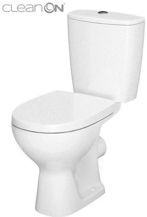 Cersanit ARTECO - WC kombi + antibakteriálne sedátko s funkciou pomalého zatvárania, horizontálny odpad, K667-052