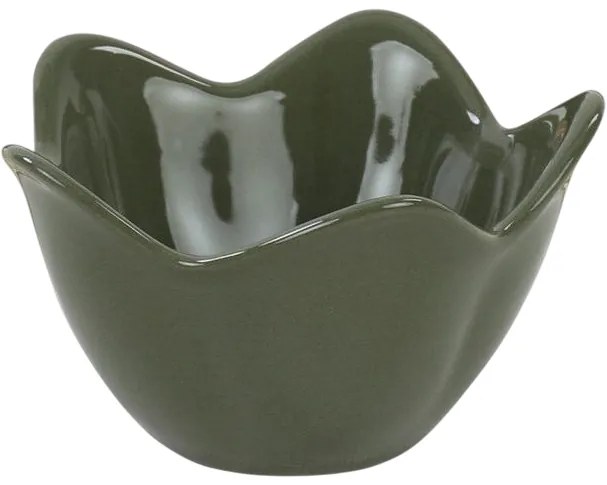 Sada 6 keramických misiek Lotus, 11,8 cm, zelená