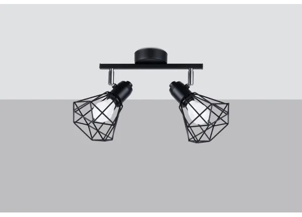 Sollux SL.1106 - Bodové svietidlo ARTEMIS 2xE14/40W/230V čierna