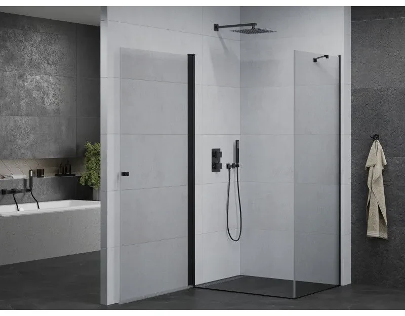 Mexen Pretoria sprchovací kút 70x100cm, 6mm sklo, čierny profil-číre sklo, 852-070-100-70-00