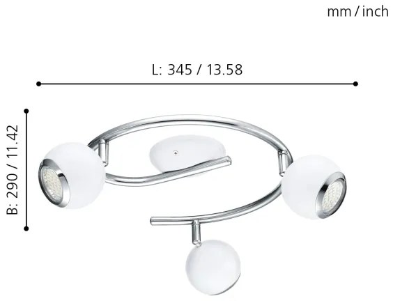 EGLO 31003 - LED Bodové svietidlo BIMEDA 3xGU10/3W LED