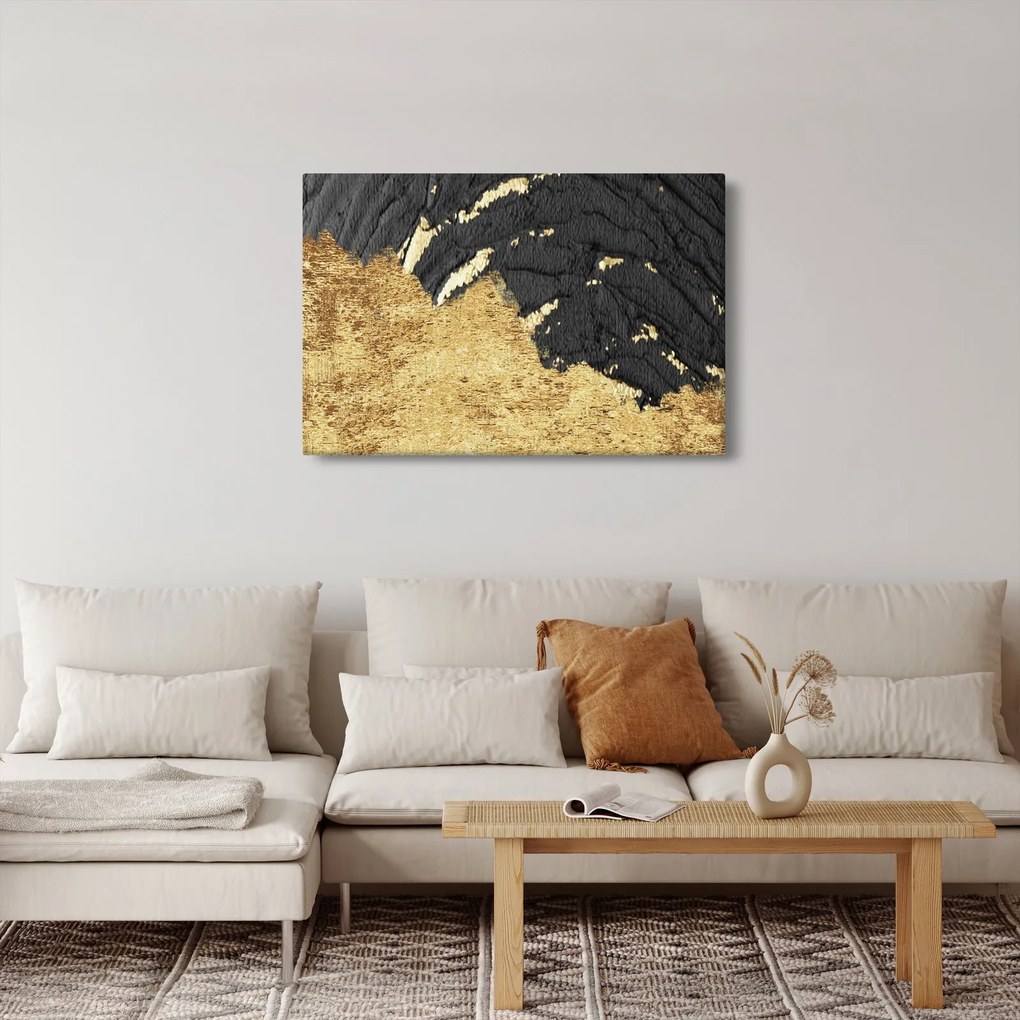 Obraz - Zlatá štruktúra N⁰1 (90x60 cm)