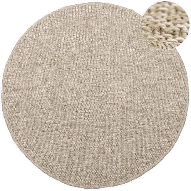 Koberec Jute Indiana Laomi 08868A béžový kruh