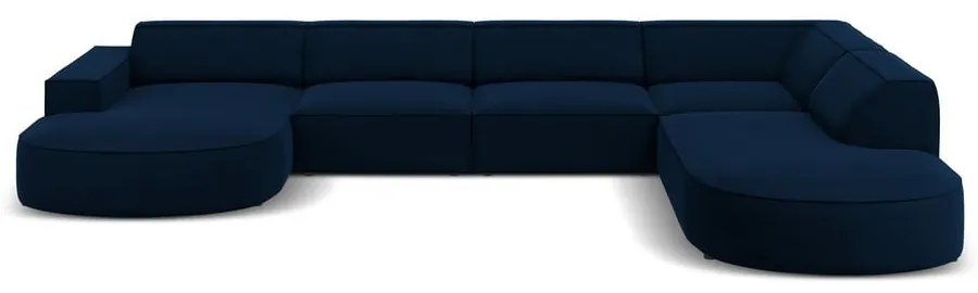 Modrá zamatová rohová pohovka (pravý roh) Jodie - Micadoni Home