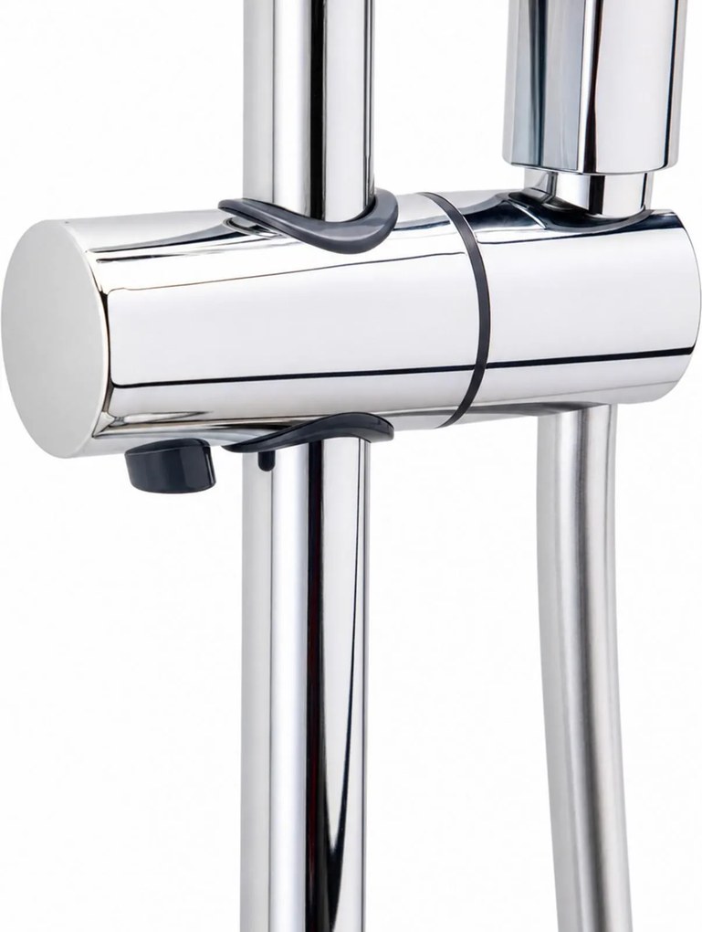 Erga Dubaj, sprchový set s batériou a hlavovou sprchou 23 cm, chrómová, ERG-YKA-BP.DUBAJ23-CHR