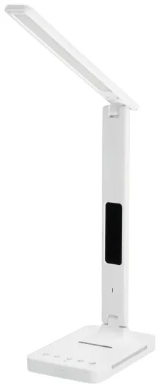 LED Stm. lampa s bezdr. nab. QI, displejom a USB portom LED/7W/230V 3000-6000K