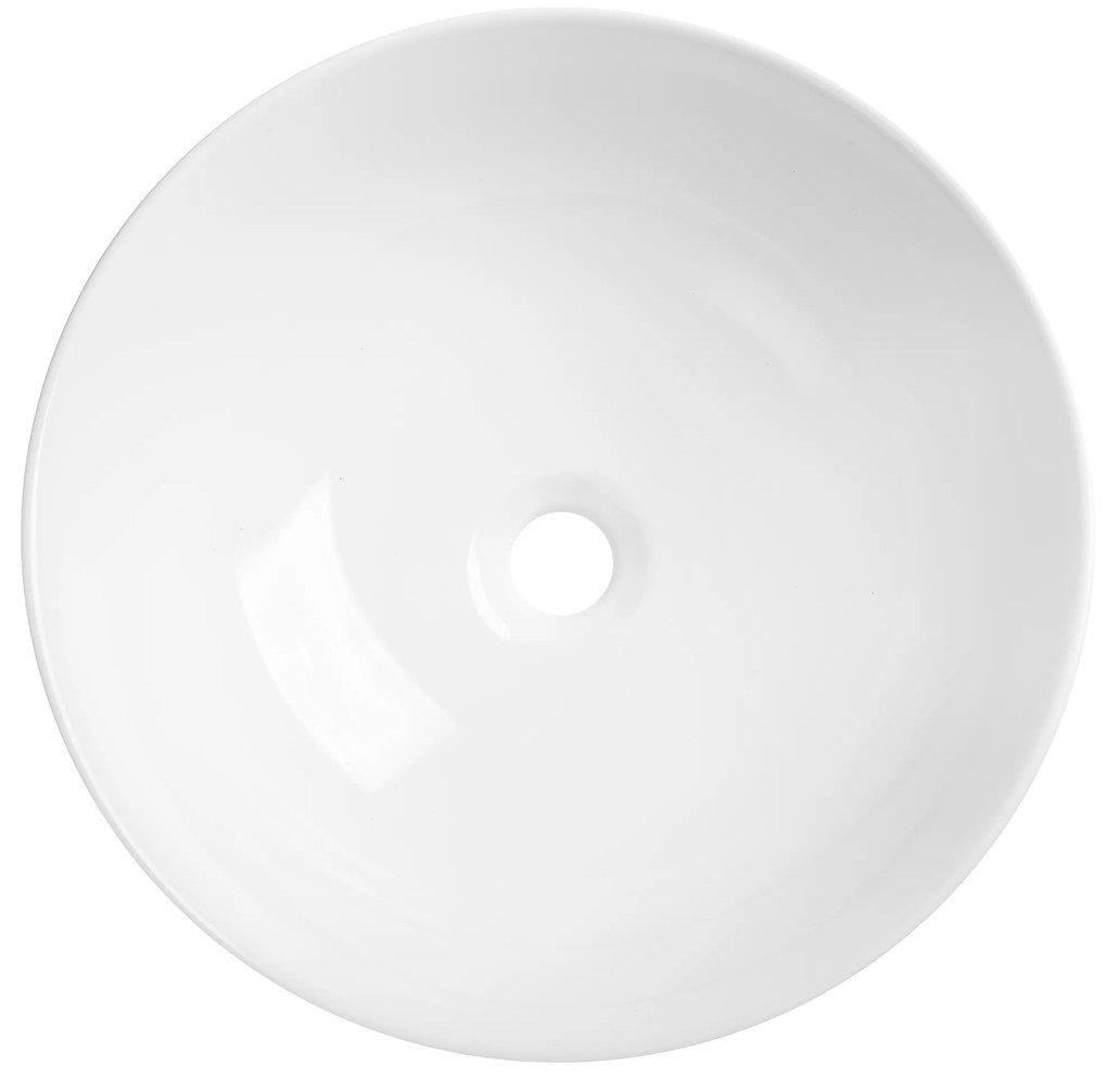 Invena Dokos, umývadlo na dosku 395x395x135 mm, čierna-biela, INV-CE-19-041-C