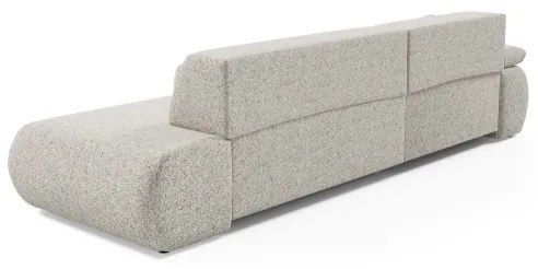 Rohová rozkladacia sedacia súprava s úložným priestorom v tvare L PRATO ľavá béžová