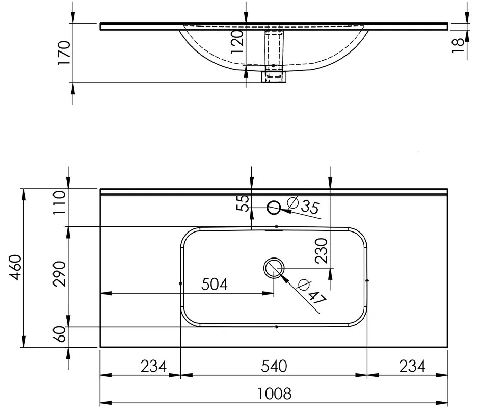 LOTOSAN MAYLA nábytkové umývadlo 100 cm biela LK5855