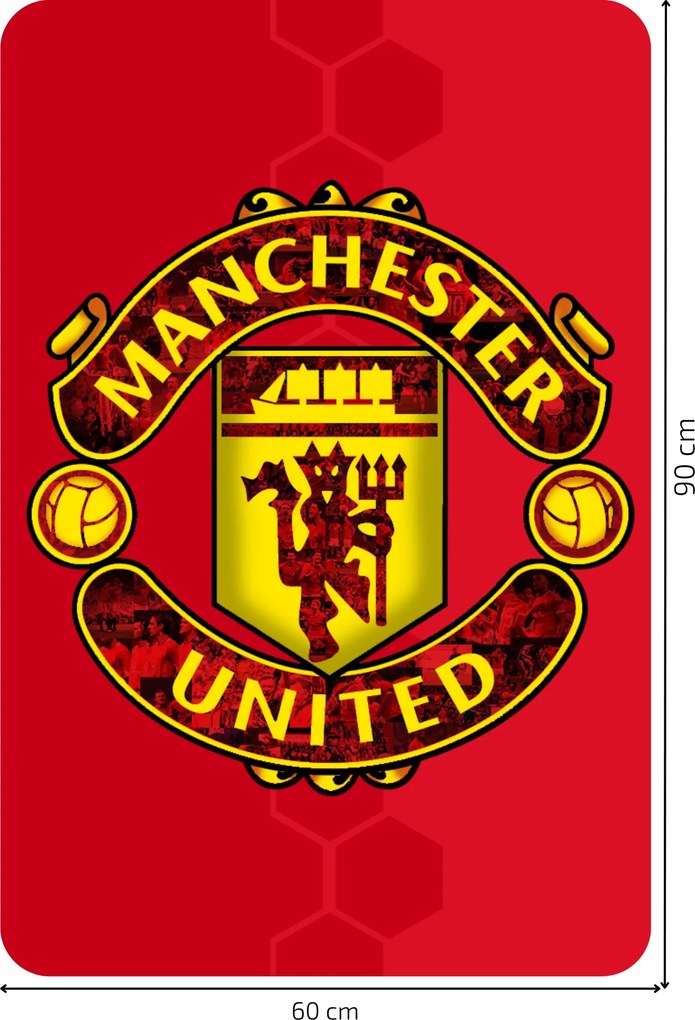60x90cm Manchester United FC - textilná nálepka na stenu