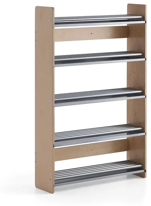 Regál na topánky ABBE, 900x250x1400 mm, breza