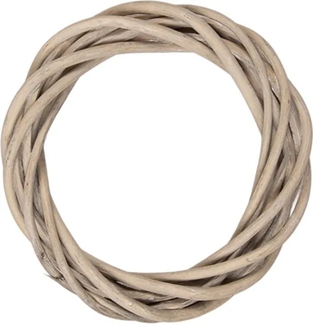 Přírodní šedý ratanový věnec Ratan XXS - Ø 10*2 cm