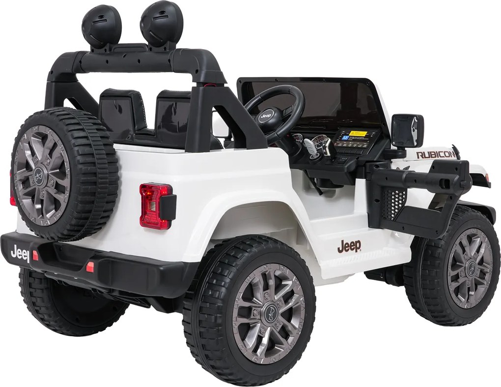 Ramiz Jeep Wrangler Rubicon LIFT elektrické autíčko pre deti biele