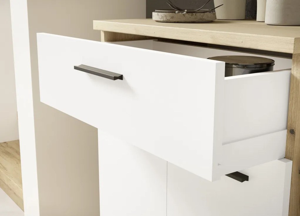 Predsieňová stena Malaga, dub evoke/biela