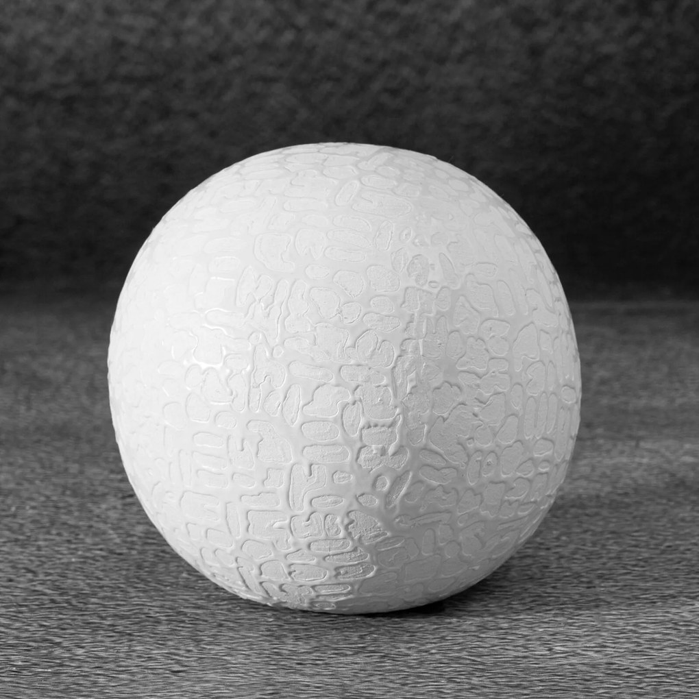 DEKORAČNÁ GUĽA RISO (FI)10X10 CM BIELA