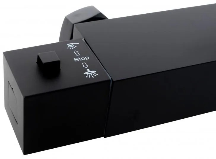 Erga Therm, nástenná sprchová termostatická batéria 150mm, čierna matná, ERG-YKA-BW.GB-THERM-BLK