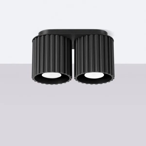 Sollux SL.1785 - Bodové svietidlo AURA 2xGU10/10W/230V čierne