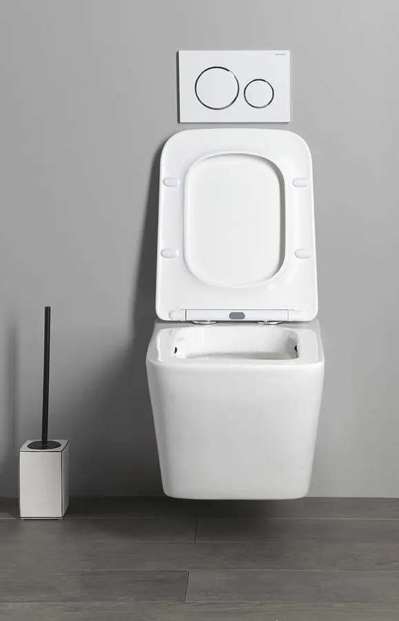 Sapho Sapho, PORTO závesná WC misa, Rimless, 36x52 cm, biela