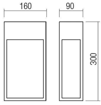 Redo 90603 - Vonkajšie nástenné LED svietidlo STAND LED/20W/230V IP65 antracit