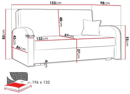Rozkladacia pohovka Carivia Soft III (modrá) (s úl. priestorom). Vlastná spoľahlivá doprava až k Vám domov. 1122006