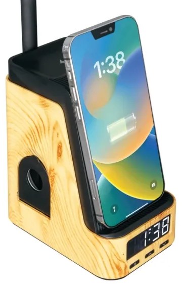 Immax 09000L - LED+CCT stmievateľná stolná lampa s bezdrôtovým nabíjaním Qi IDEAL LED/8W/230V béžová