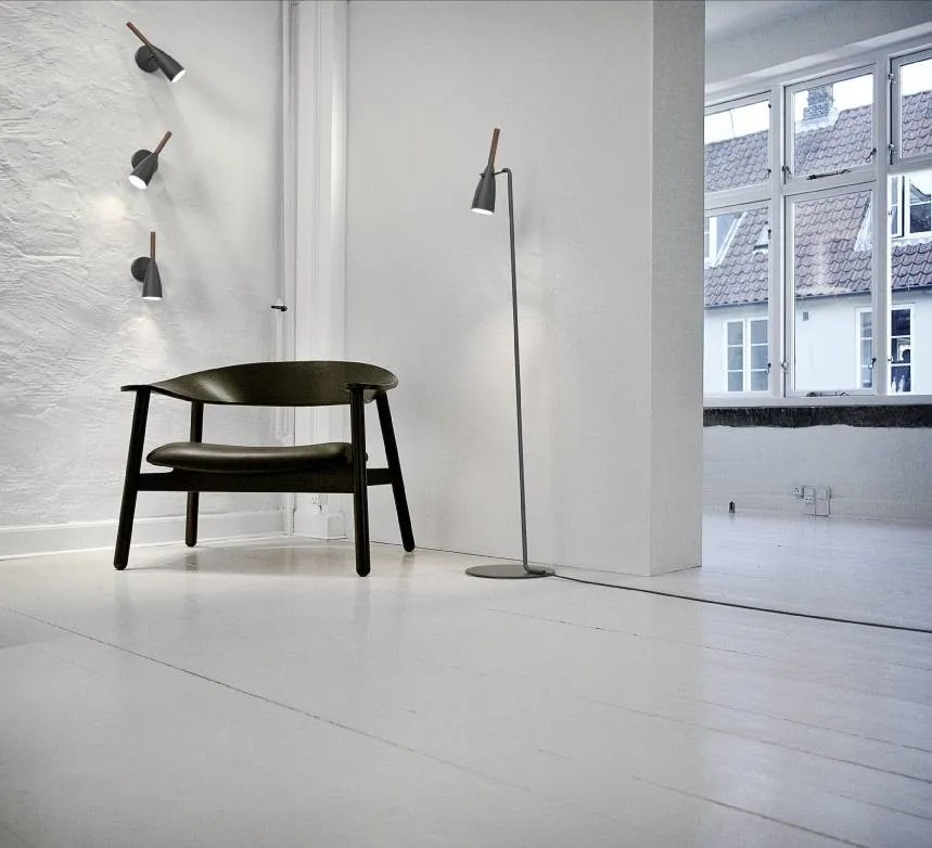 NORDLUX Škandinávske nástenné svietidlo s vypínačom PURE, 1xGU10, 8W, sivé