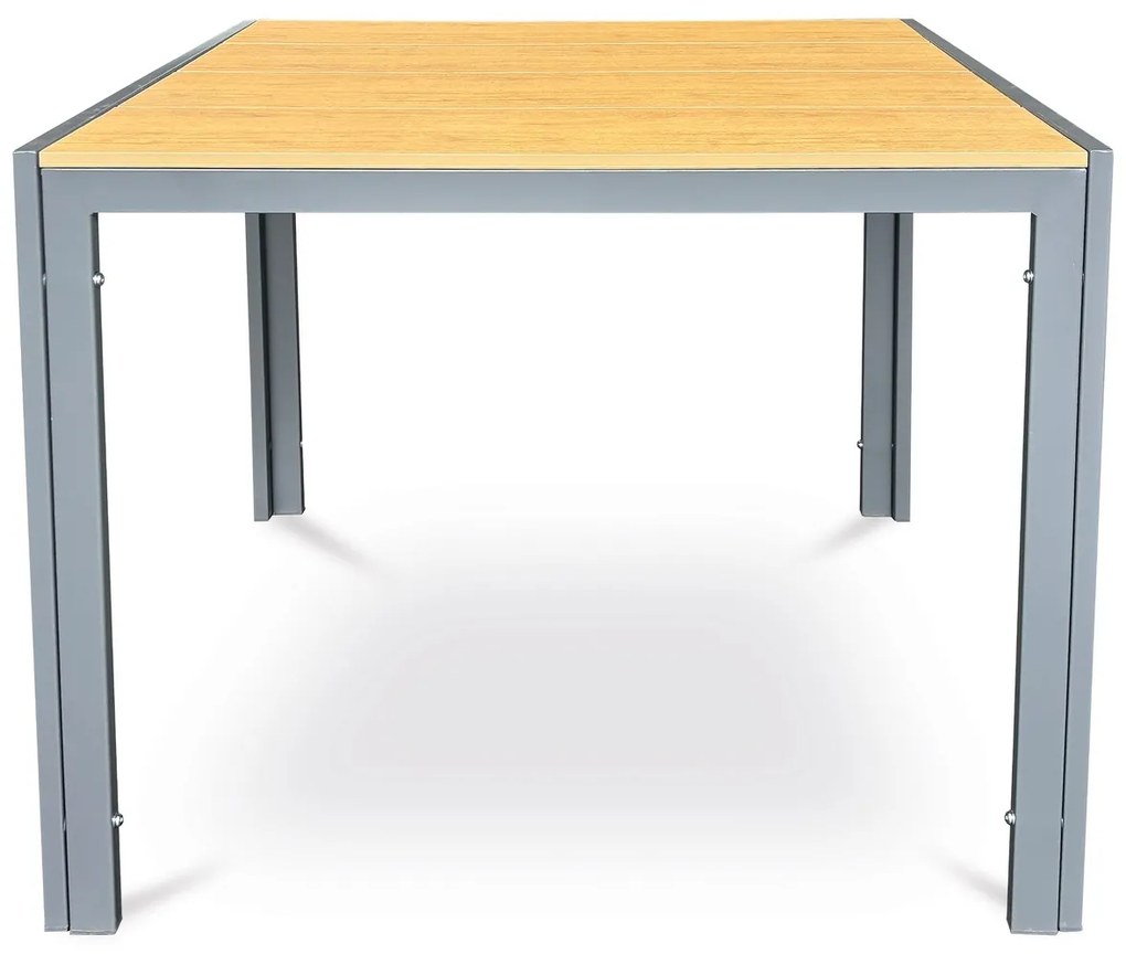 Autronic Záhradný stôl, kov, polywood, hnedá, AZT-S1209 OAK