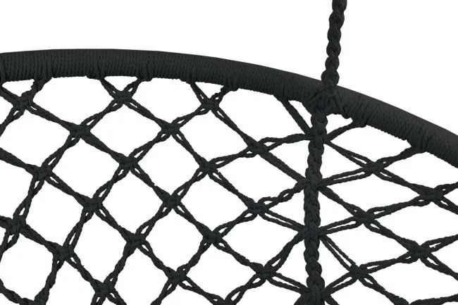 Závesné kreslo TOGO s vankúšmi, čierne