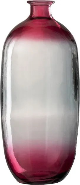 Ružová sklenená transparentný váza Ella- Ø 19 * 45 cm