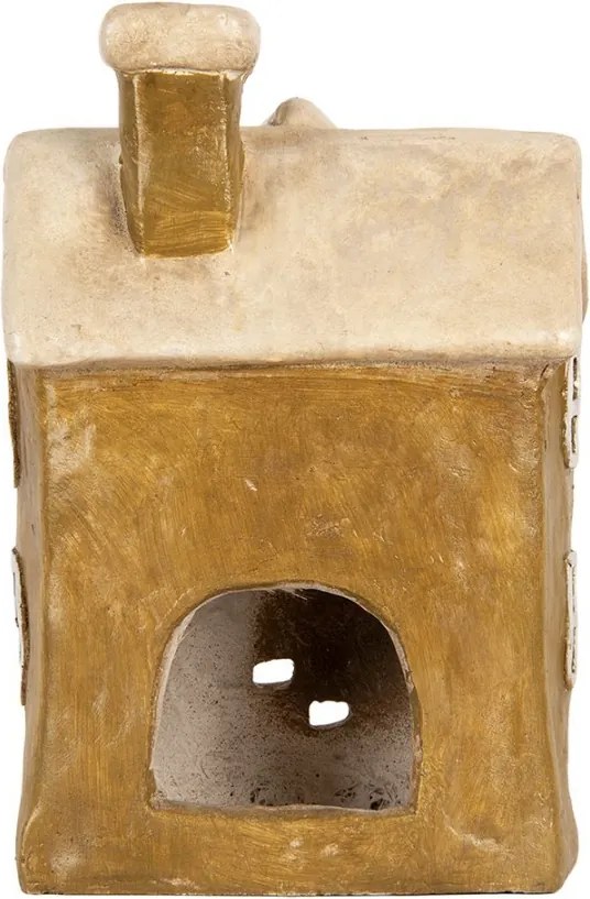 Zelený domček svietnik na čajovú sviečku Homely - 23*15*33 cm