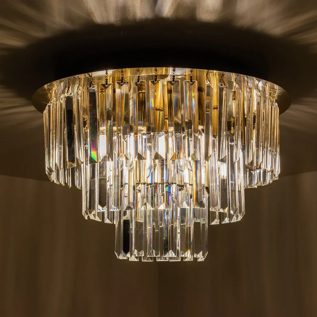 Luster Milano, 1x krištáľové tienidlo, (fi 45cm), g