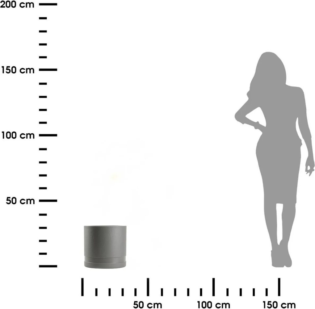 Květináč LUNA Cylinder 30,8 cm antracitový