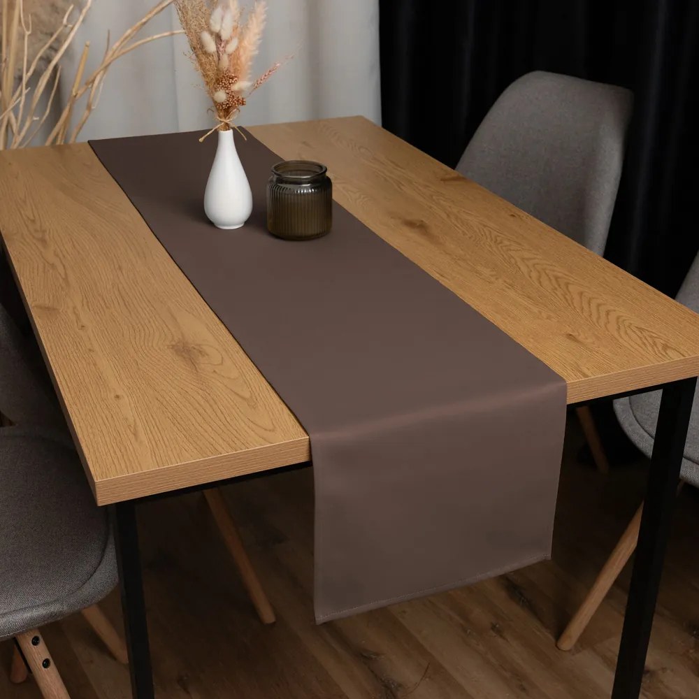 Biante Dekoračný behúň na stôl BKS-409 Čokoládovo hnedý 20x120 cm