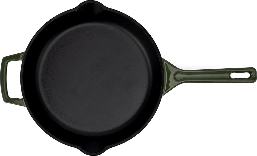 Elmich Smaltovaná liatinová panvica Ember 26 cm olivovozelená