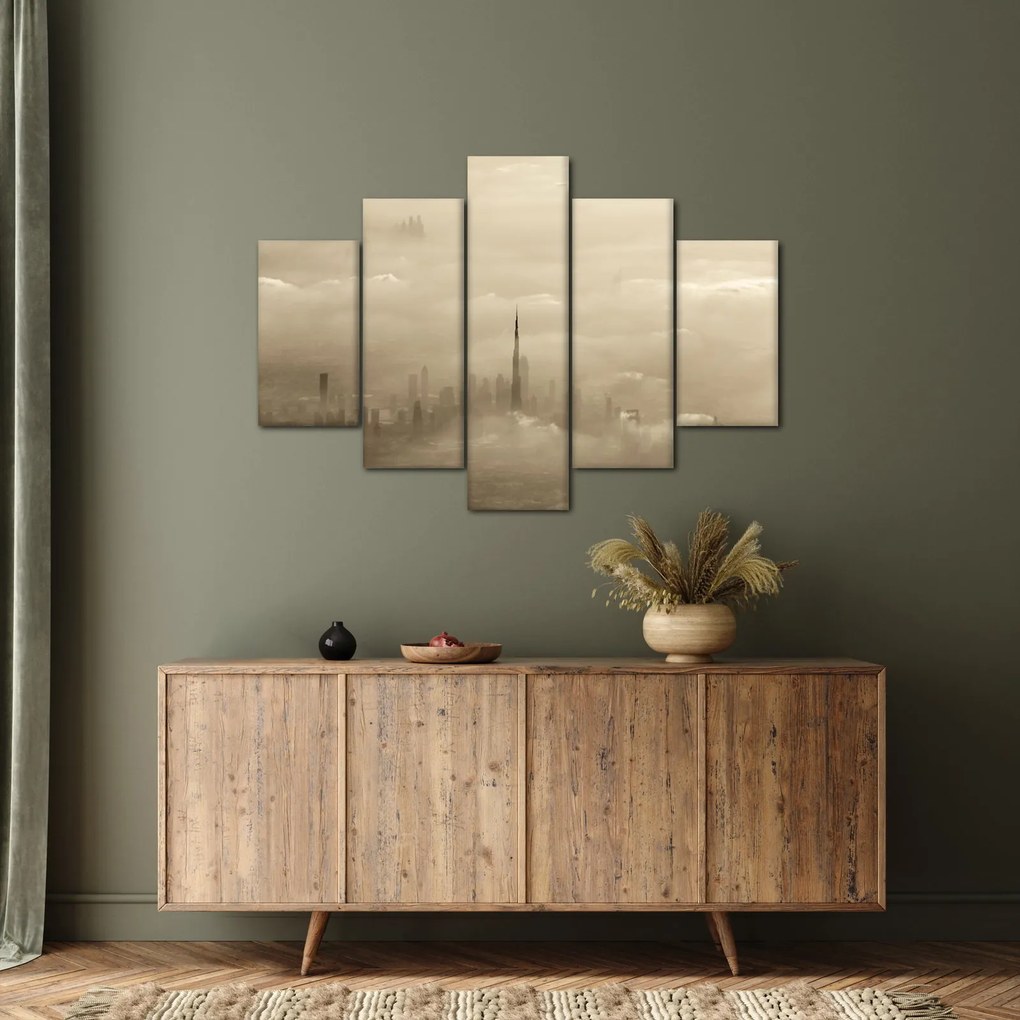 Obraz mesta v mrakoch (150x105 cm)