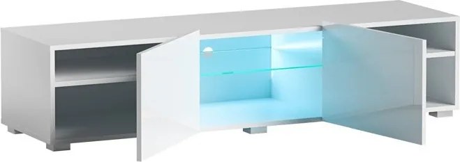 Hector TV stolek Grado II  RTV 150 cm bílý lesk