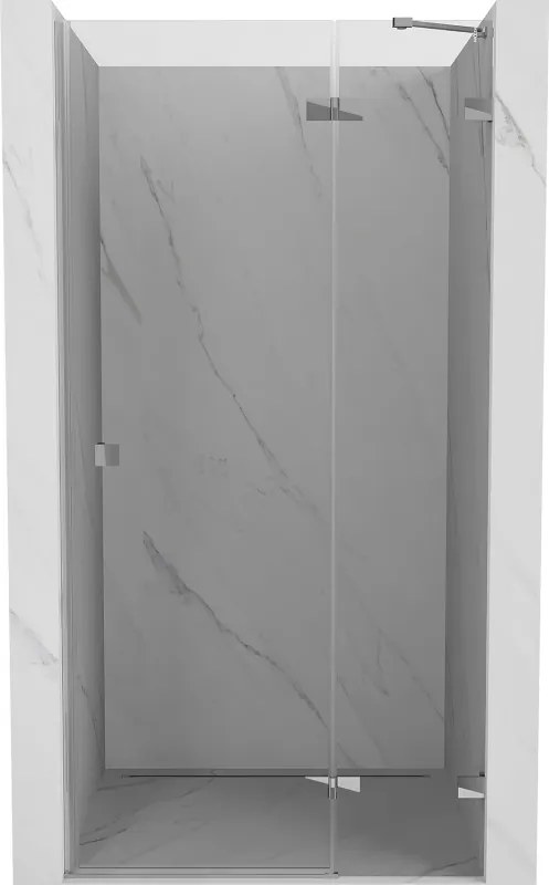 Mexen, Mexen Lunar pravé otočné sprchové dvere 80 cm, transparentné, chróm - 834-080-000-01-00-P