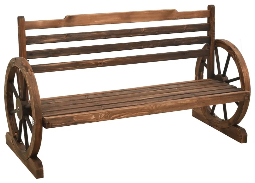 vidaXL Záhradná lavička 112 cm masívne jedľové drevo