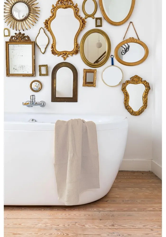 Pieskovohnedý uterák Tiseco Home Studio, 50 × 100 cm