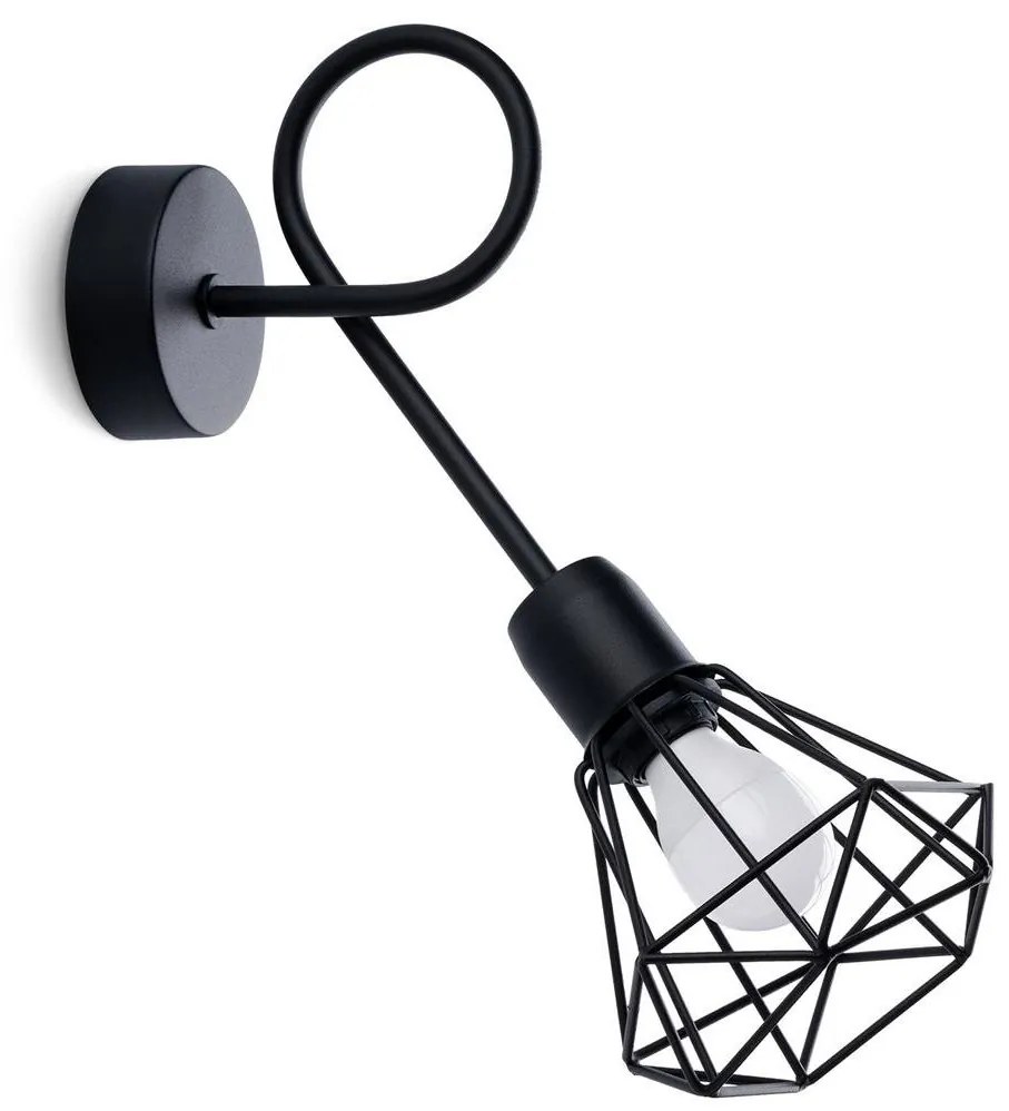 Sollux SL.1108 - Nástenné svietidlo ARTEMIS 1xE14/40W/230V čierna