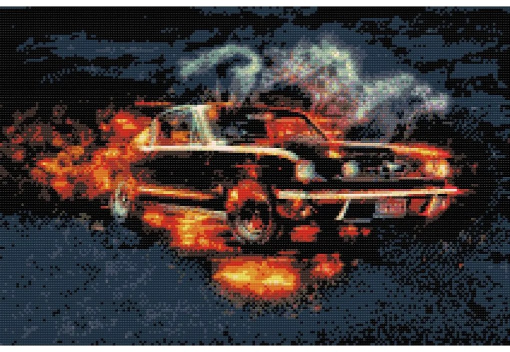 Gario Diamantové maľovanie Mustang Rozmery: 120 x 80 cm, Rámovanie: Iba zrolované plátno, Diamanty: Štvorcové
