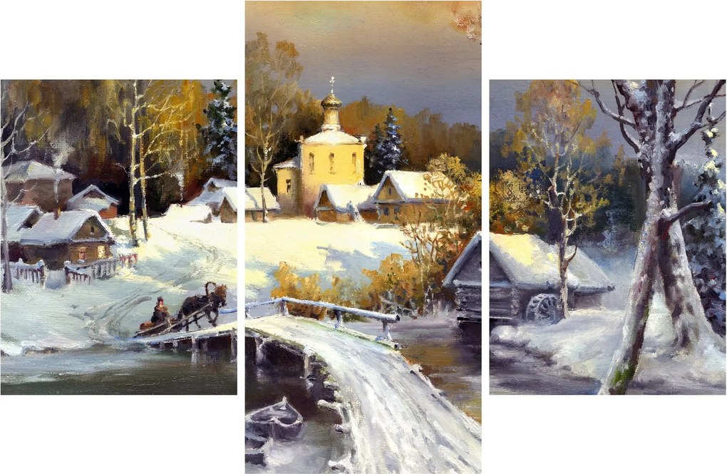 Obraz - Zimné mestečko (90x60 cm)