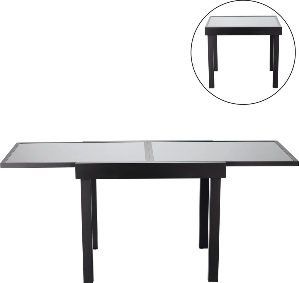 Garden Line Hliníkový skladací stôl „OLIVER“ 90/180 x 90 x 75,5 cm