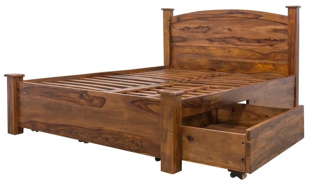 furniture-nabytek.cz - Posteľ z masívu 180x200 s úložným priestorom
