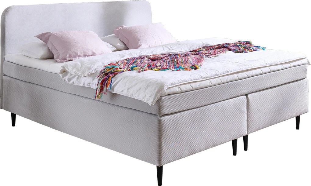 XXXLutz BOXSPRINGOVÁ POSTEĽ, 140/200 cm svetlosivá Boxxx - Online Only spálne - 002157009201