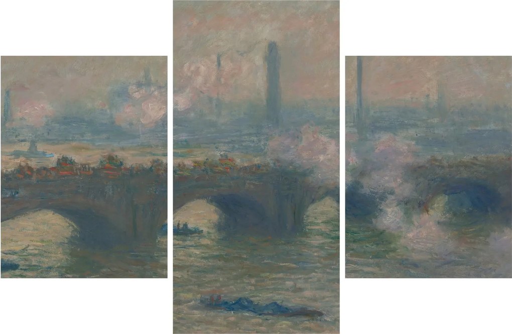 Obraz - Claude Monet, Waterloo Bridge, Gray Day, reprodukcia (90x60 cm)