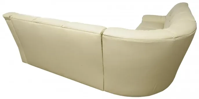 Kožená rohová sedacia súprava Dubaj LUX XXL, béžová (K-11)