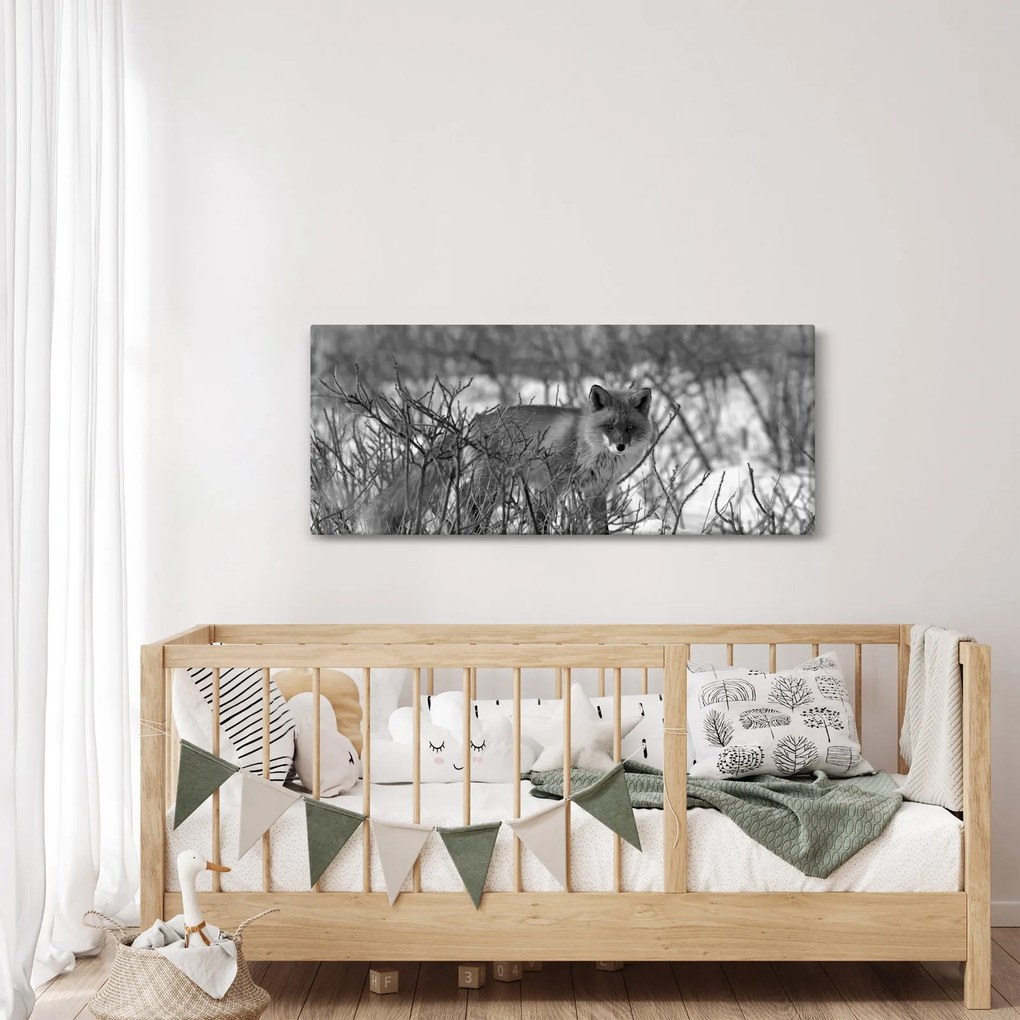 Obraz - Líška v zime (120x50 cm)